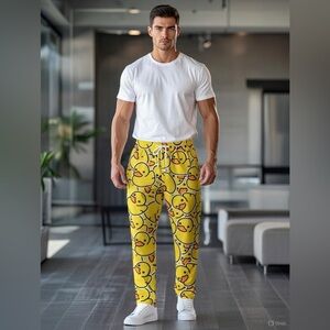 Yellow and Black Patterned Garment